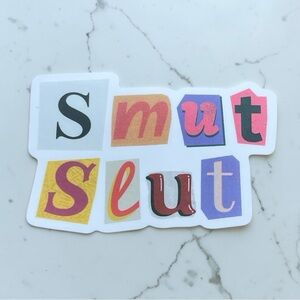 Colorful Smut Letter Sticker Dark Romance Book Lover